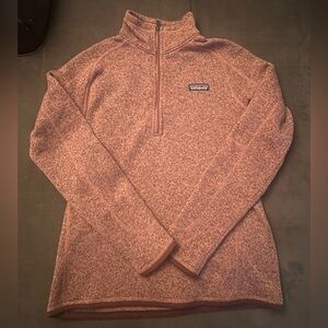Patagonia Women's Quarter Zip Better Sweater, Pink Heather, Size M